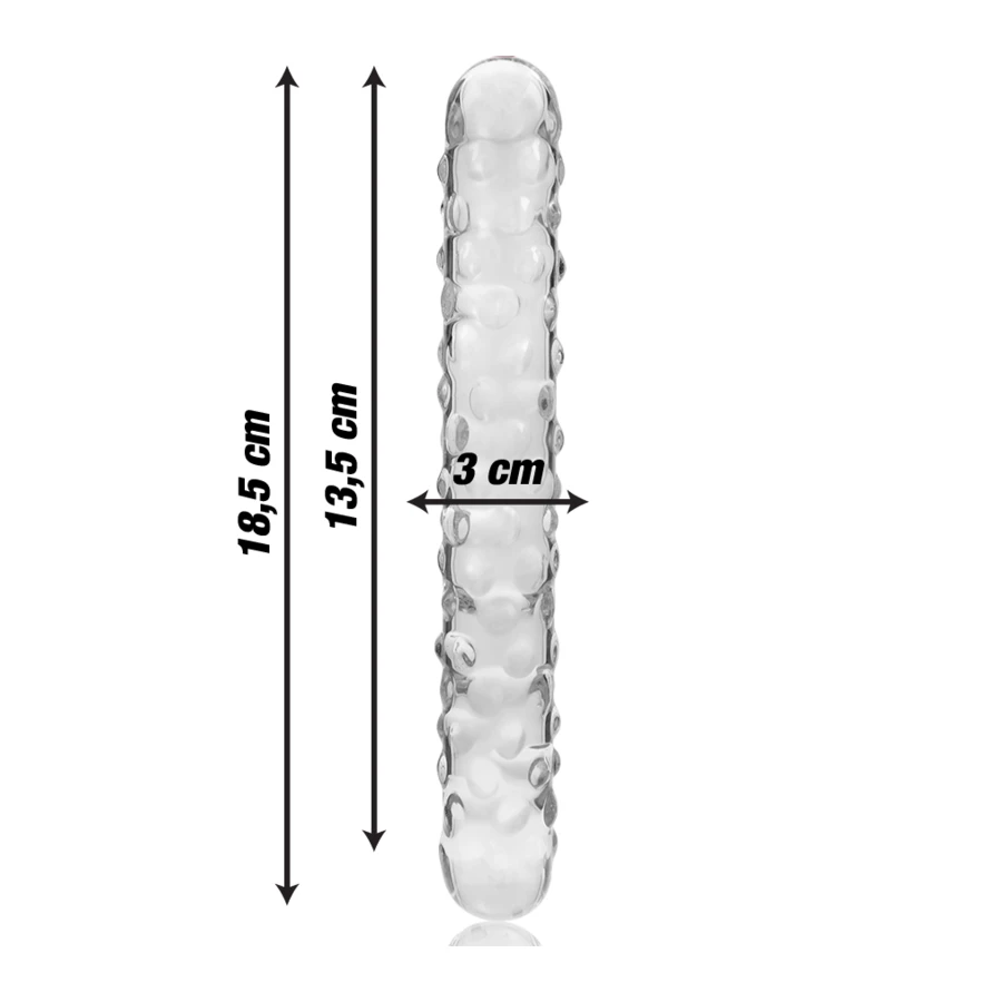 NEBULA SERIES BY IBIZA - MODELLO 15 DILDO IN VETRO BOROSILICATO 18,5 X 3 CM ROSA